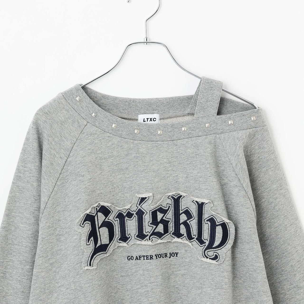 [LTXC/Cotton 100%] One-Shoulder Pullover,Black, large image number 14