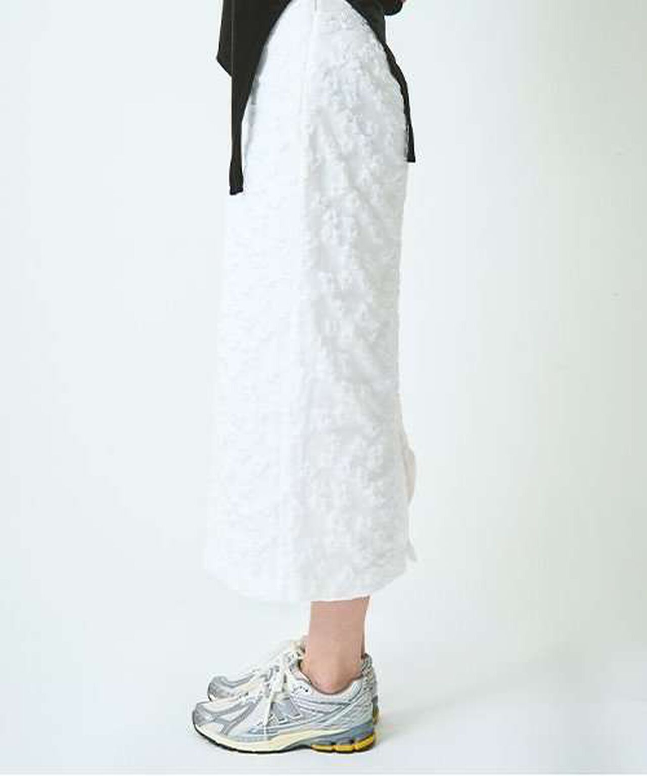 Floral Jacquard Tight Skirt,Off white, large image number 11