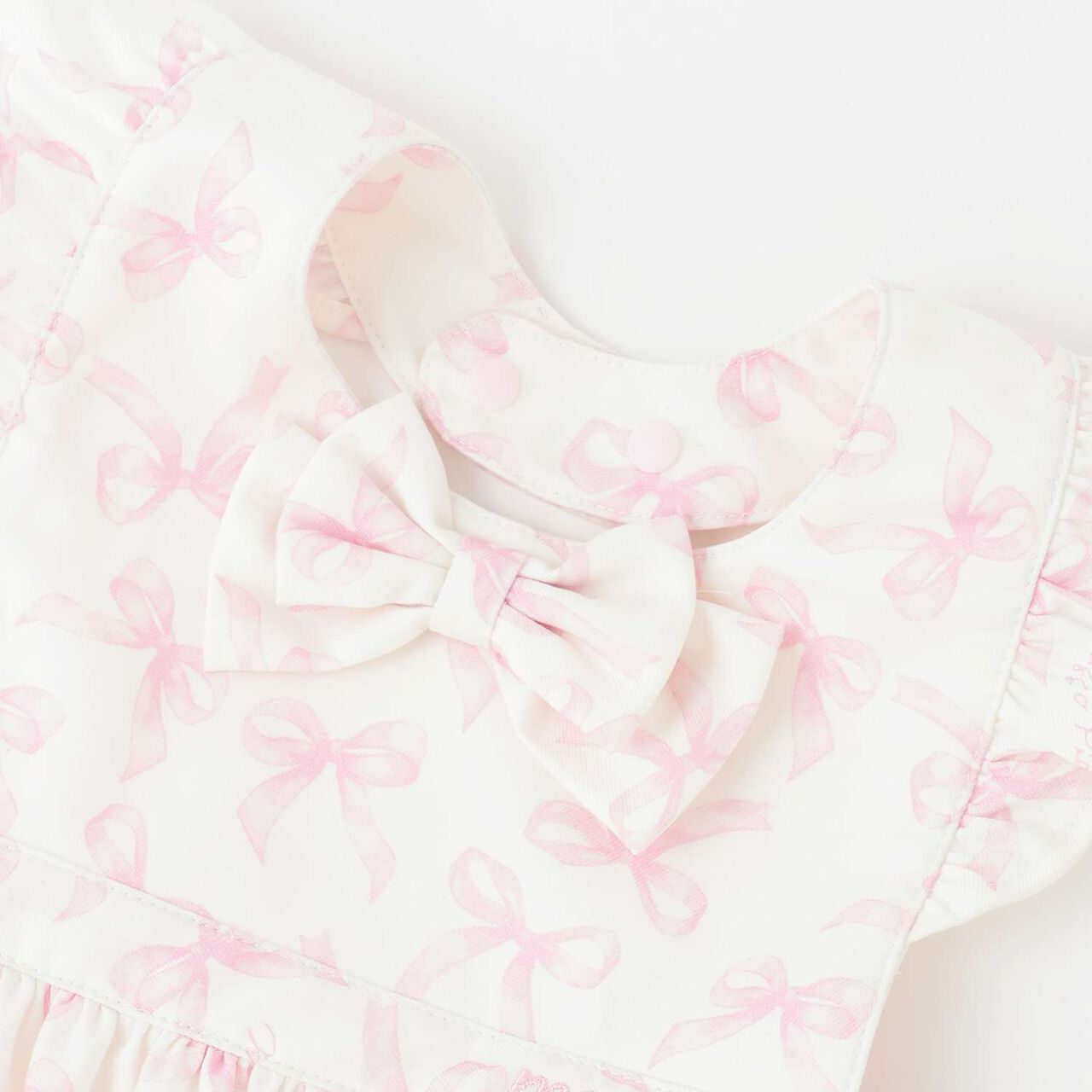 Ribbon Pattern Apron & Headband Set [Box Included],Pink, large image number 3