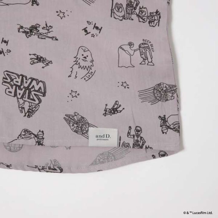 [Matching with Dad Outfit] Disney Kids Star Wars Pattern Shirt,Black, medium image number 4