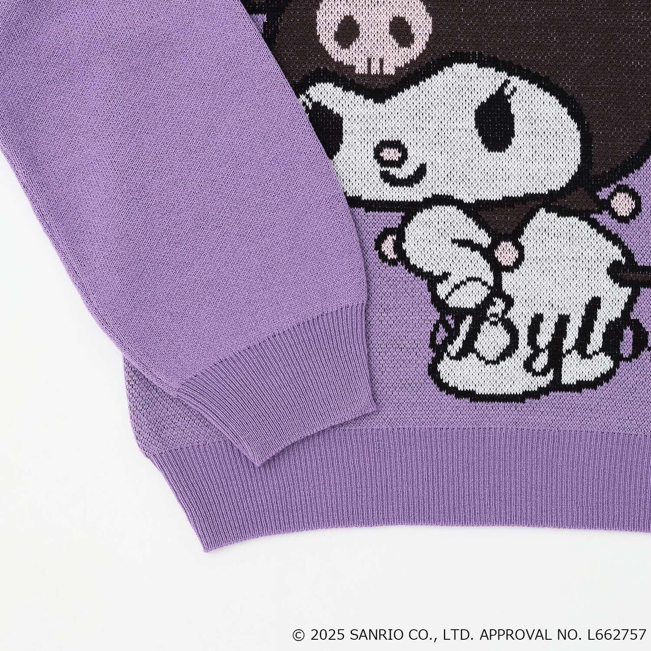 Kuromi Jacquard Knit Pullover,Lavender, large image number 17
