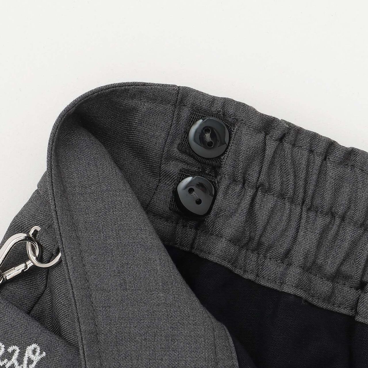 3-Tier Pleated Skirt-Pants with Letter Pouch,Gray, large image number 3