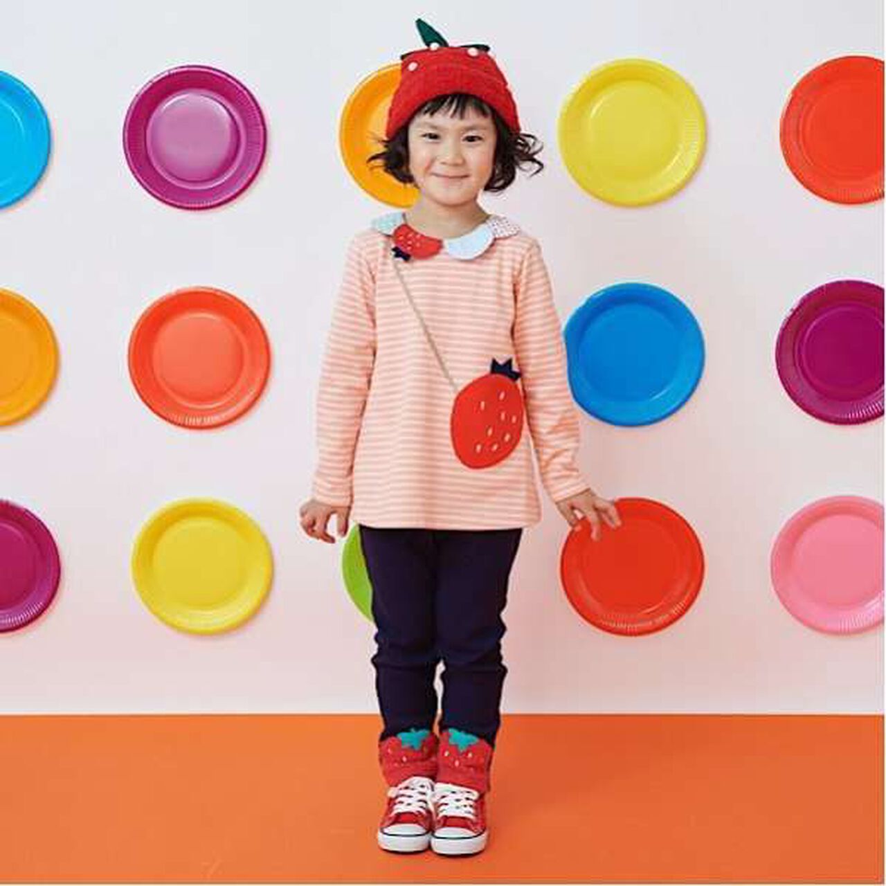 Strawberry Leggings,Navy, large image number 11