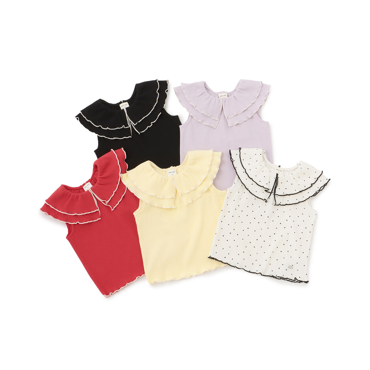 [Cool Touch/Link] Ruffle Collar T-Shirt,Coral red, large image number 6