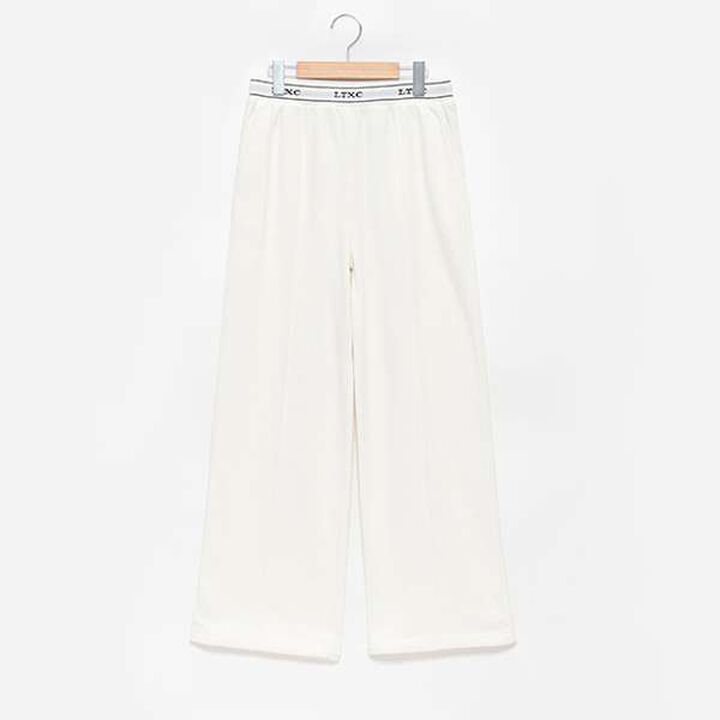 [LTXC] Quick-Dry Absorbent Waist Logo Sweatpants,Smoke white, medium image number 3