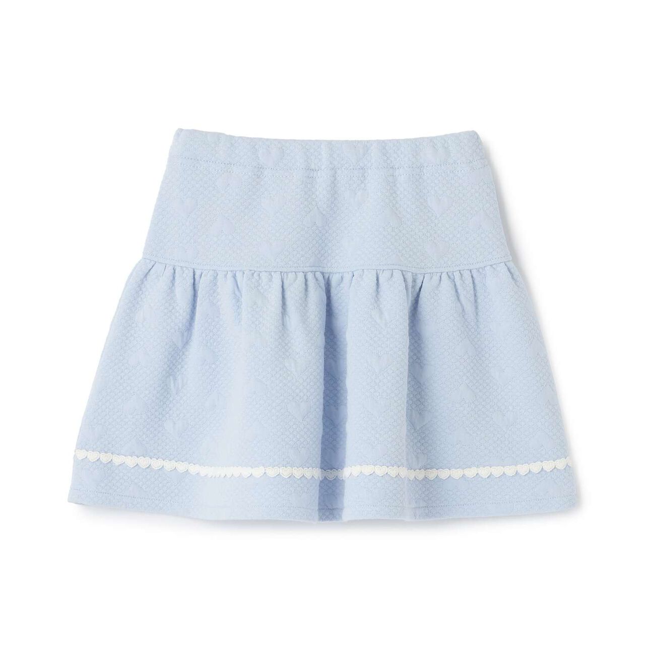 Heart Jacquard Skirt,Light pink, large image number 1