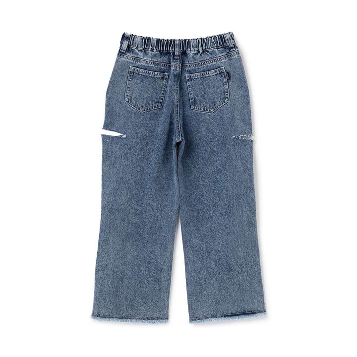 Side-Cut Distressed Long Pants,Gray, medium image number 1