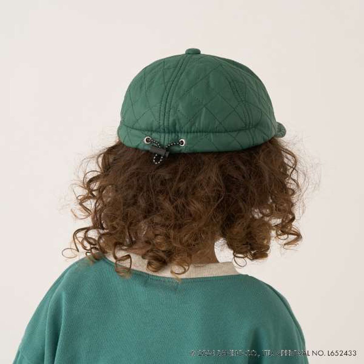 Quilted Embroidered Cap,Blue, large image number 5