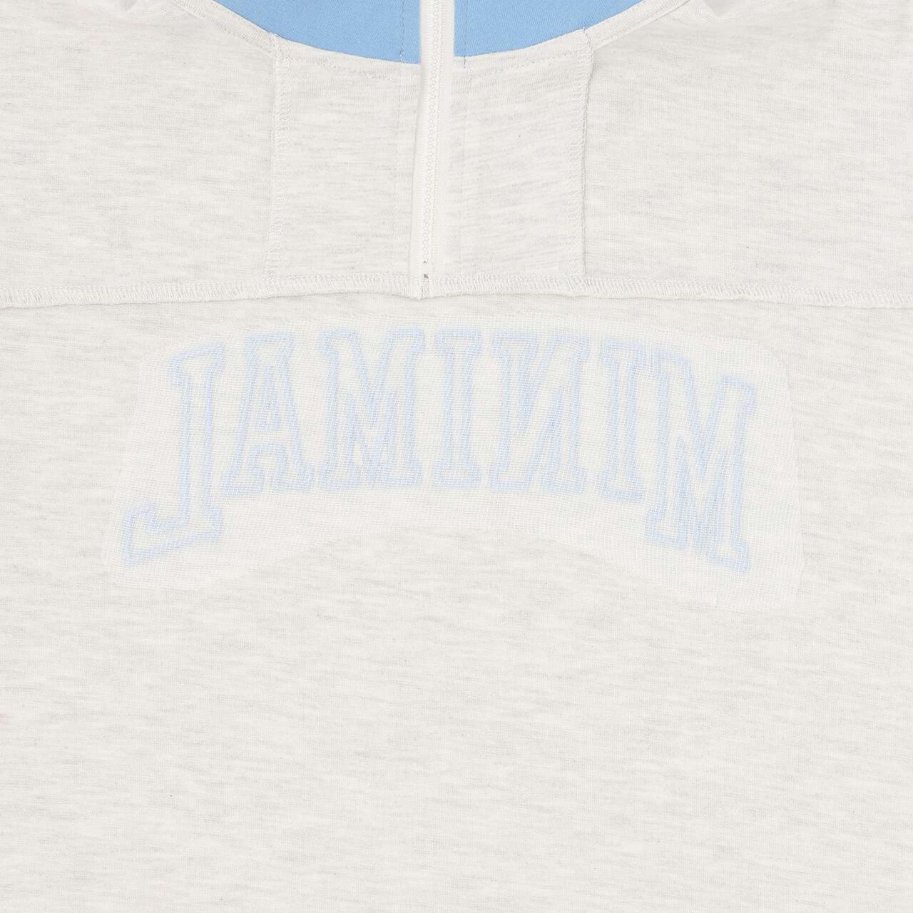 Half-Zip Loose Short Sleeve T-Shirt,Smoke white, large image number 18