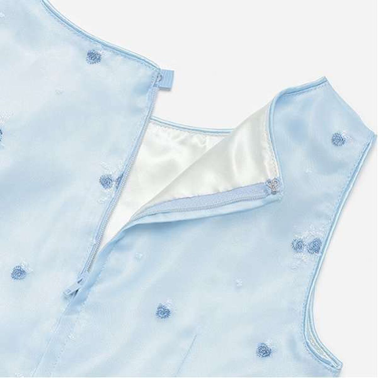 Rose Embroidery Organza One-Piece Dress,Black, large image number 17