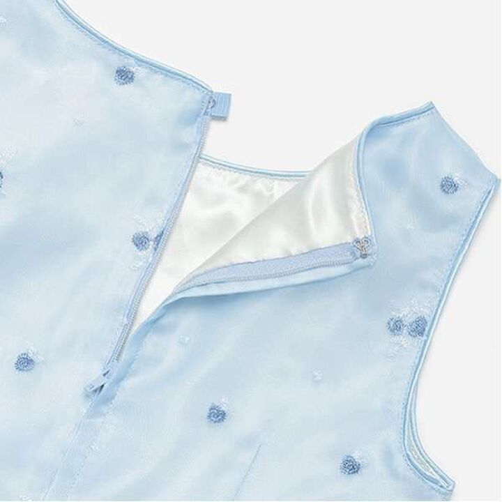 Rose Embroidery Organza One-Piece Dress,Black, medium image number 17