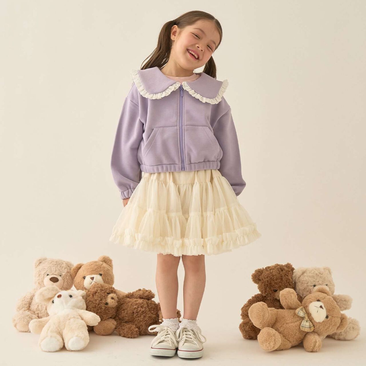 [Lycee Mine Ballet Series] Coordinatable Setup Sailor Collar Full-Zip Sweatshirt,Light blue, large image number 28