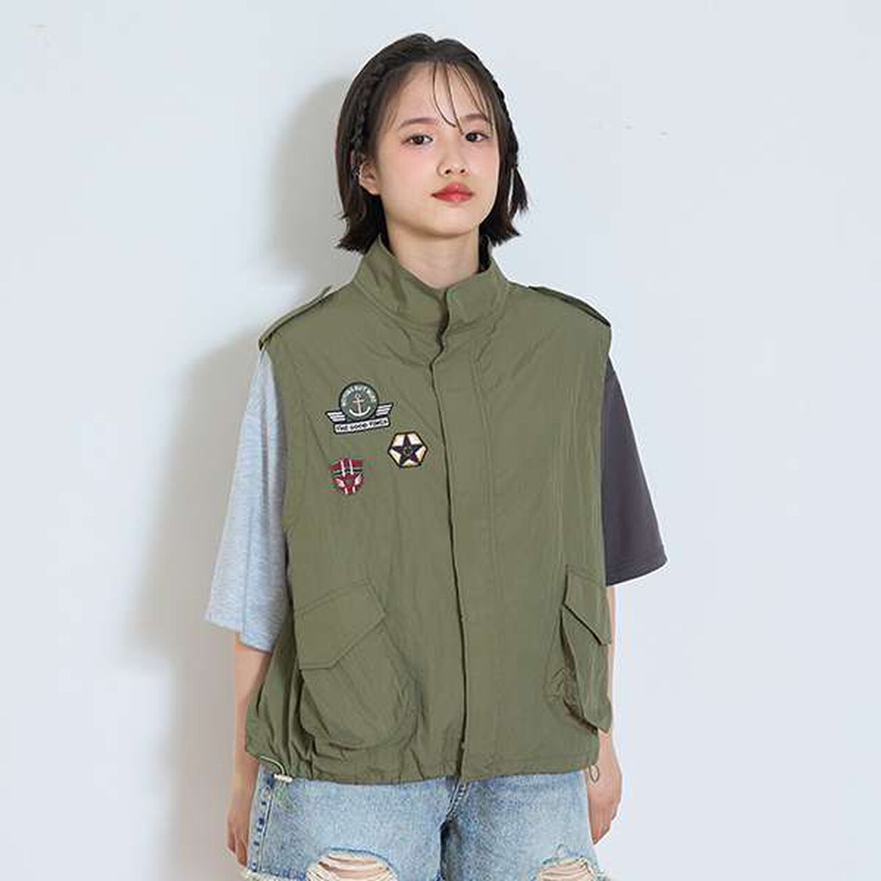[LTXC] [D-League/CHANGE RAPTURES/AYUMI] Military Vest,Khaki, large image number 3