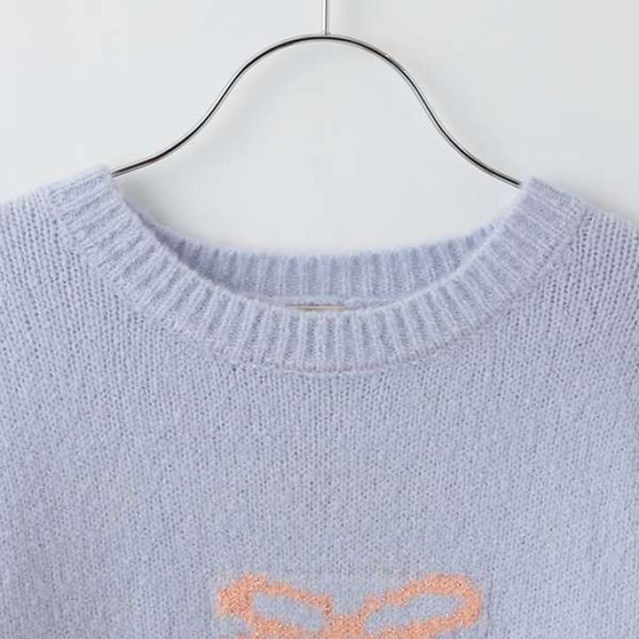 Fluffy and Soft/Matching Assortment Knitwear (Junior Size),Light blue, medium image number 3