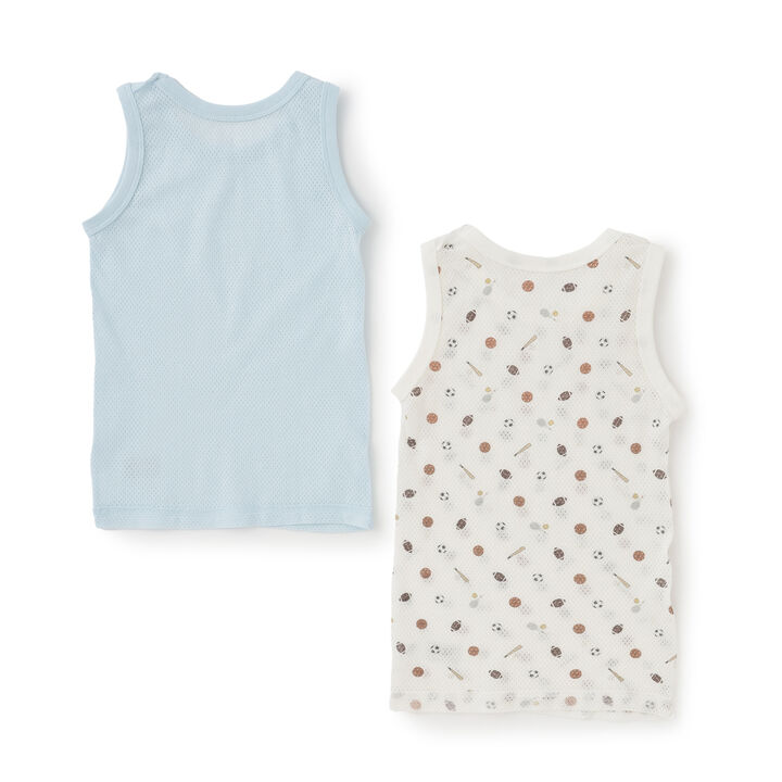[Weak Acidity] Mesh Tank Undershirts 2-Pack,Pearl white, medium image number 1