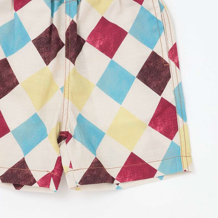 [Link] Cotton Rayon All-Over Pattern Half Shorts,Yellow, medium image number 14