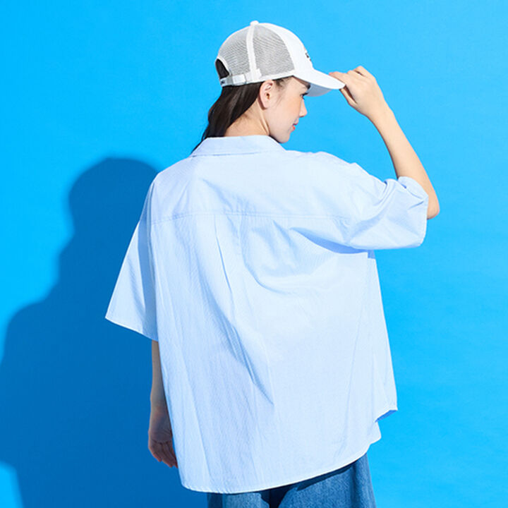 [New Colors Added Due to Popular Demand] [AMI] 5-Minute Sleeve Big Shirt x Compact T-Shirt,Off white, medium image number 3