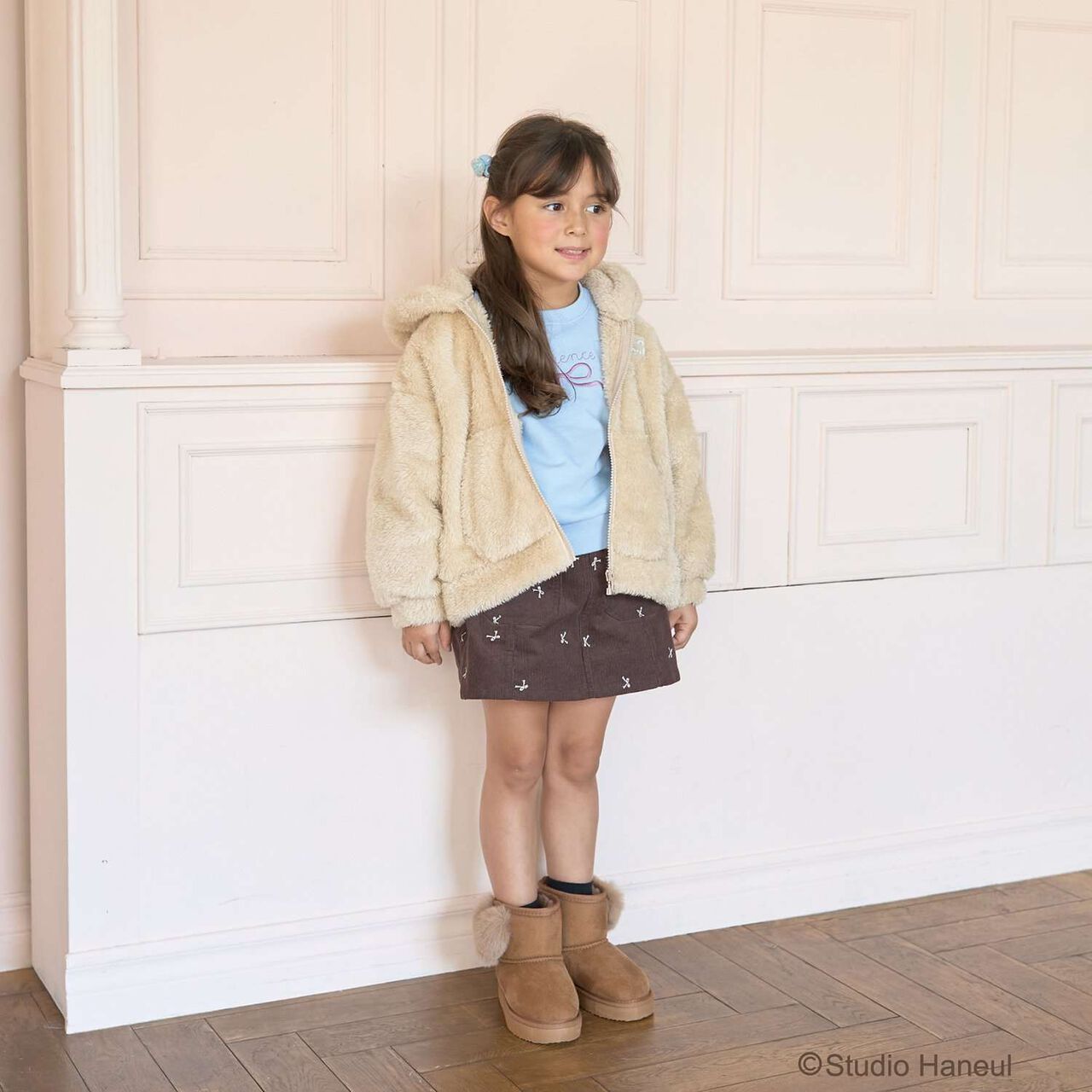 [Studio Hanul] Pam & Tarte Fluffy Zip Parka,Beige, large image number 16