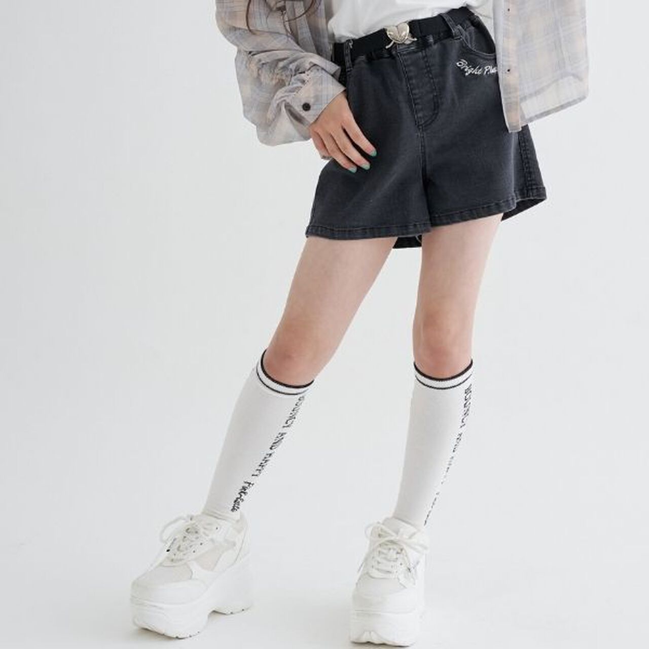 Shorts with Belt,Black, large image number 8