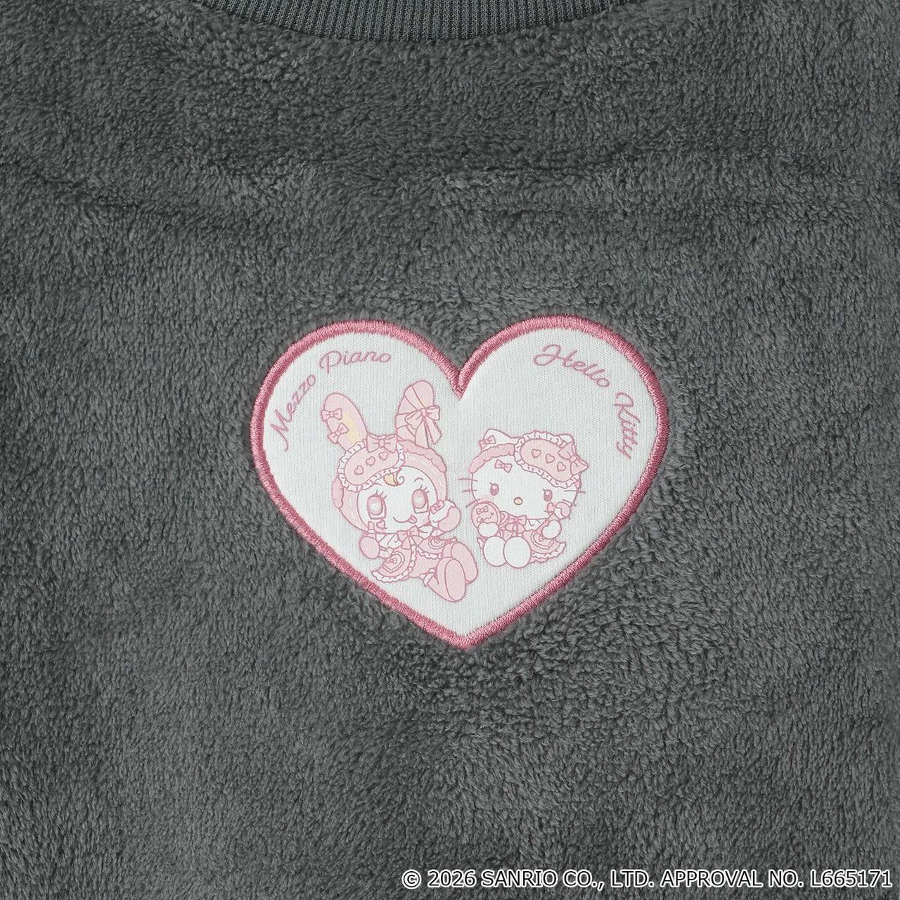 Hello Kitty x Berie-chan Loungewear,Charcoal gray, large image number 4