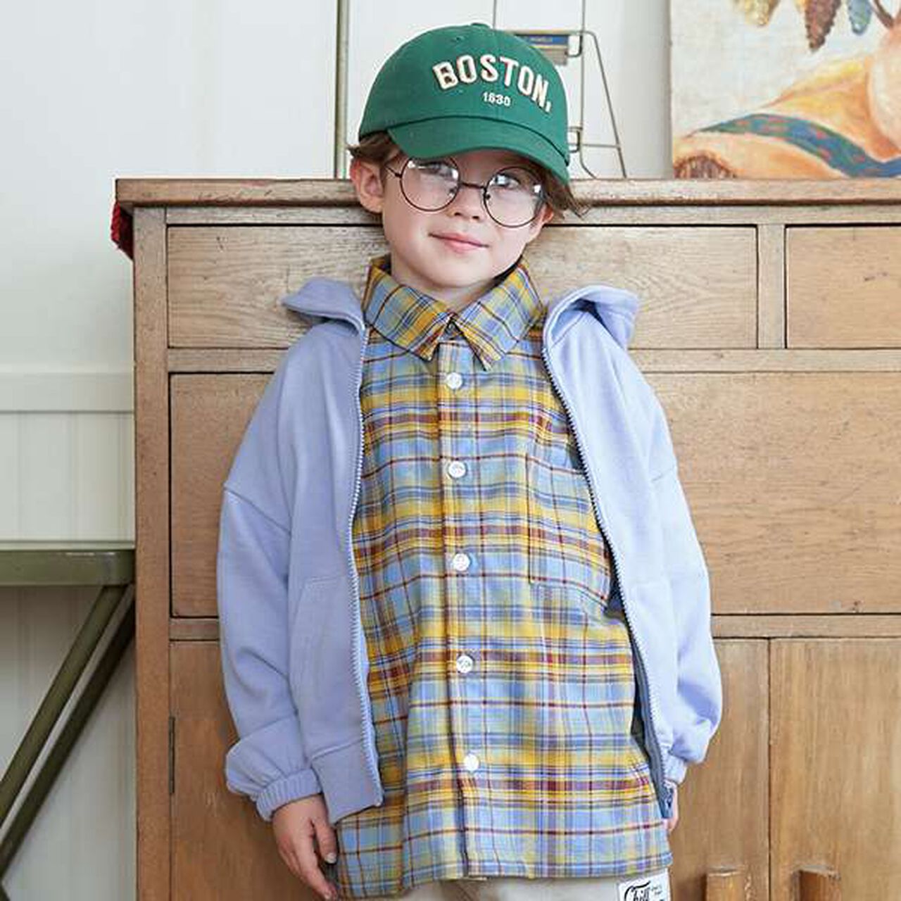 [Versatile Item] Drop Simple Zip Parka,Sax blue, large image number 0