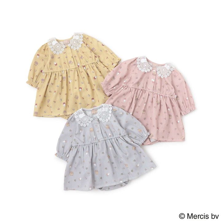 [D Bruna] All-Over Pattern Romper,Yellow, medium image number 7