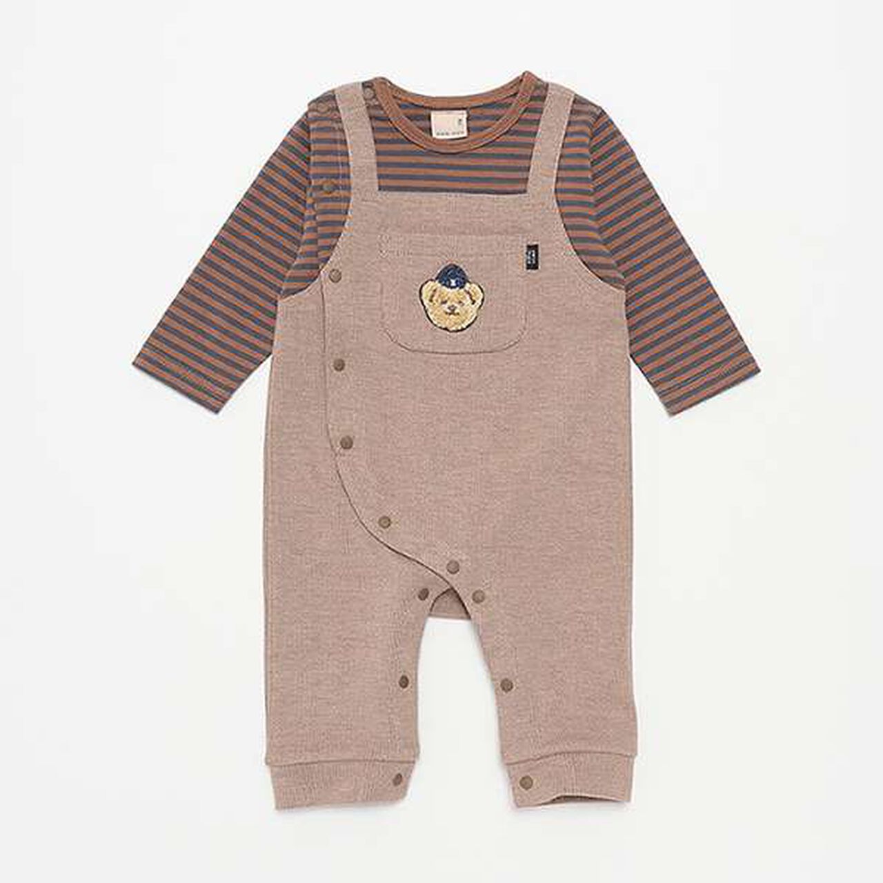 Salopette-Style Coverall,Beige, large image number 0