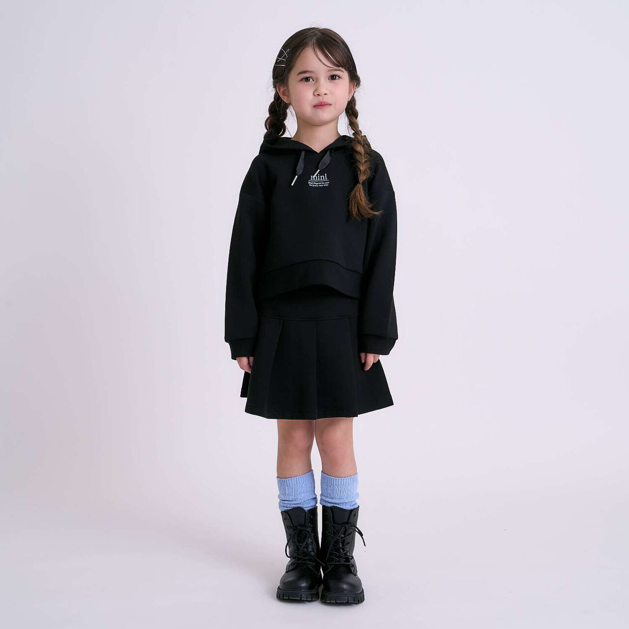 Anti-Stain Puffy Sweat Skirt / Cardboard,Sax blue, large image number 6