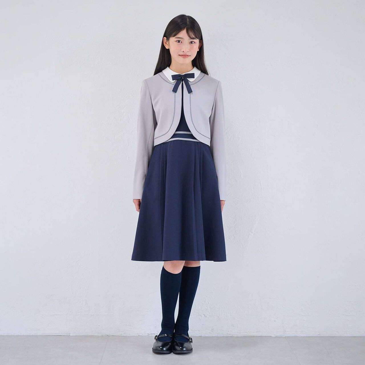 [Graduation Attire] Embroidered Logo Knee-High Socks,Deep red, large image number 8
