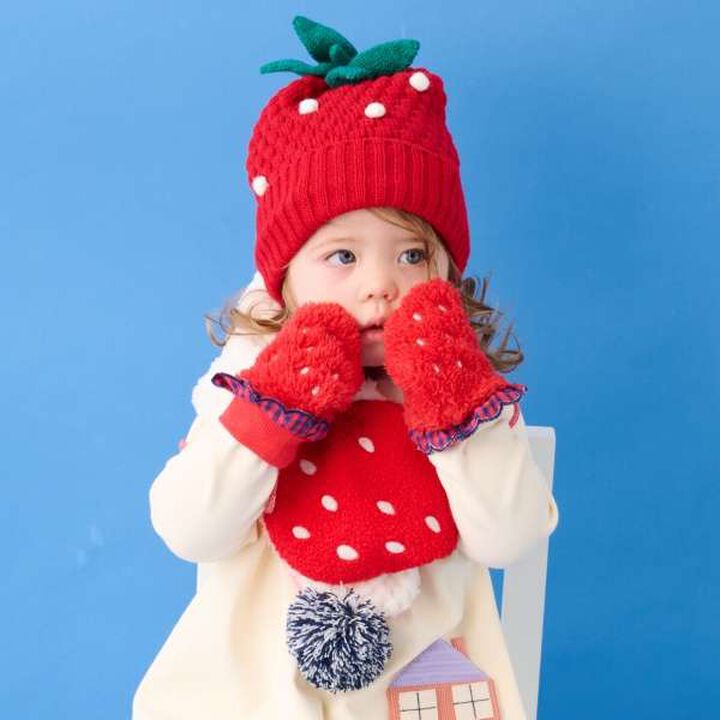 Strawberry Mittens,Red, medium image number 5