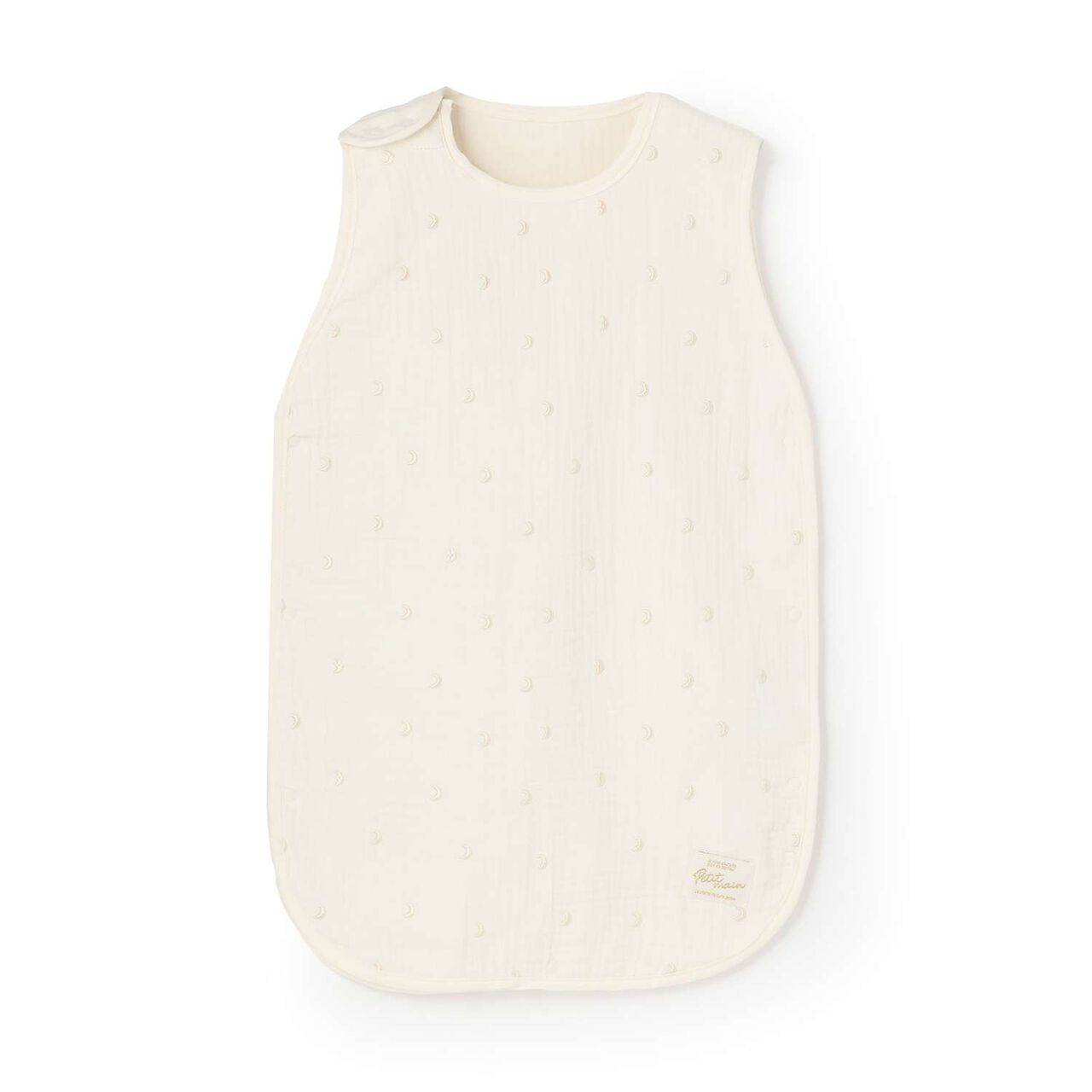 Embroidered 6-Layer Gauze Sleeper,Ivory, large image number 0