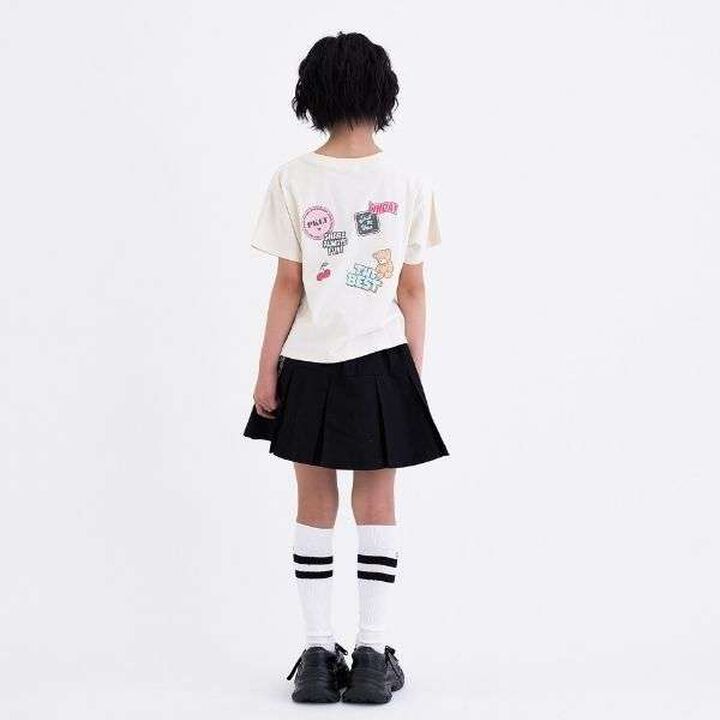 [Daily Price] 100% Cotton Patch-Style Short Sleeve T-Shirt,Ivory, medium image number 9