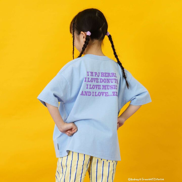 [PaRappa the Rapper] 彩色寬版撞色標誌短袖T恤,橙色, medium image number 9