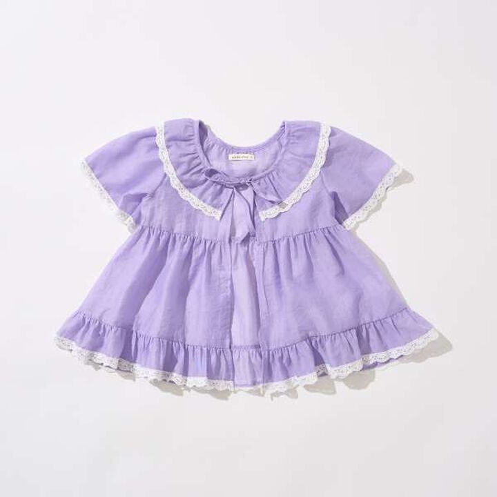 Sheer Gathered Top,Pink, medium image number 2