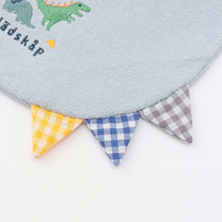 Dinosaur Embroidery Bib,Sax blue, medium image number 3