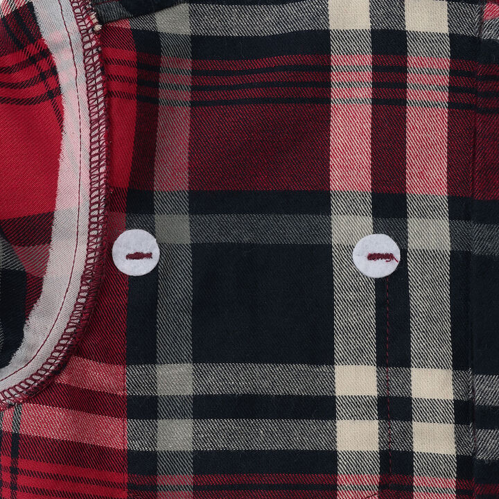 Trad Checkered Long-Sleeve Shirt,Sax blue, medium image number 5