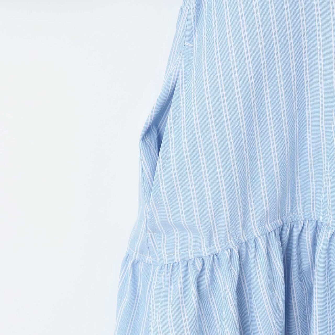 Knit Vest & Shirt Dress Set,Sax blue, large image number 9