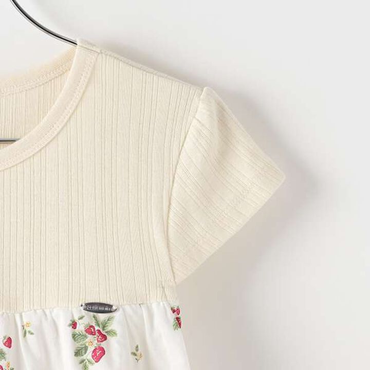 [Link] Strawberry Pattern Docking Dress (Junior Size),Off white, medium image number 3