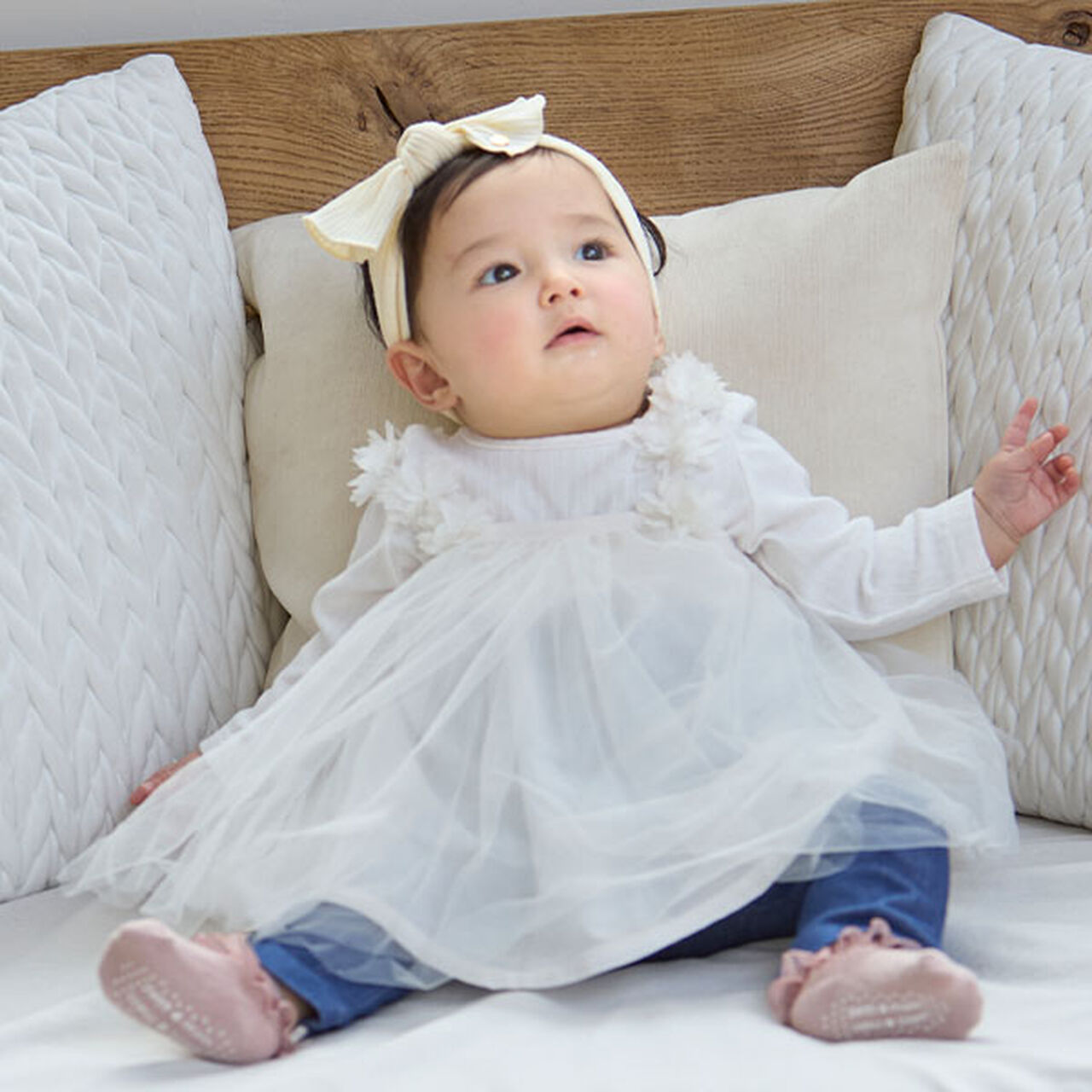 Flower Tulle OP Set,Light pink, large image number 1