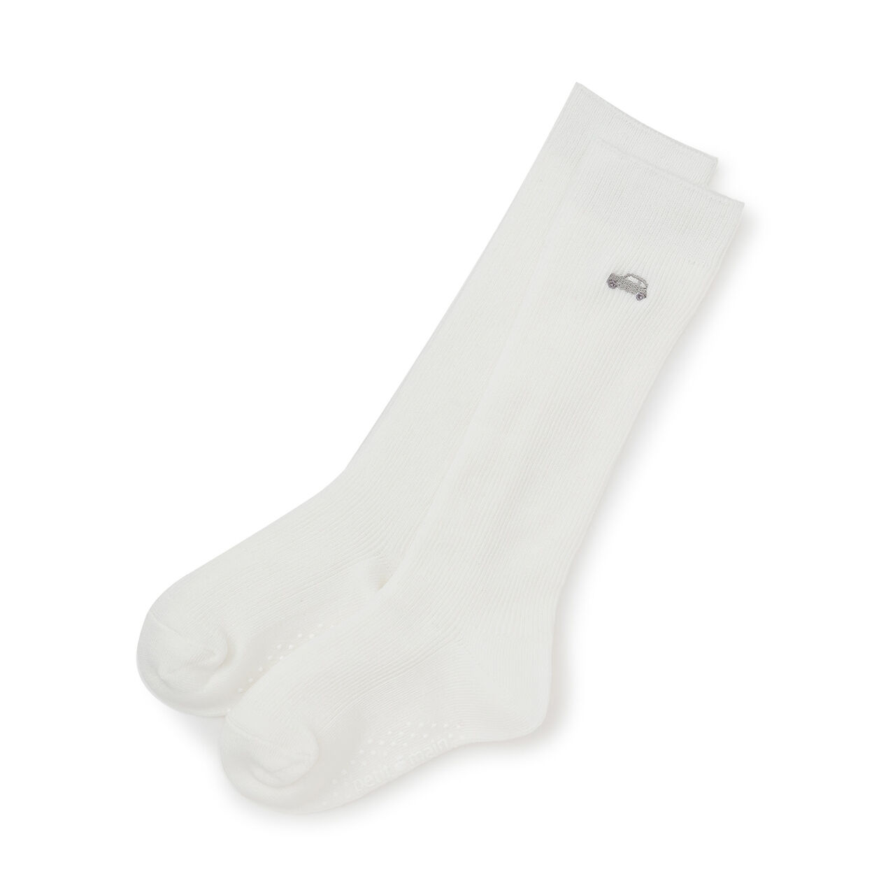 Knee-High Socks with Subtle Accent,Off white, large image number 0