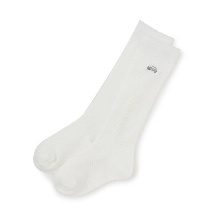 Knee-High Socks with Subtle Accent,Off white, medium image number 0