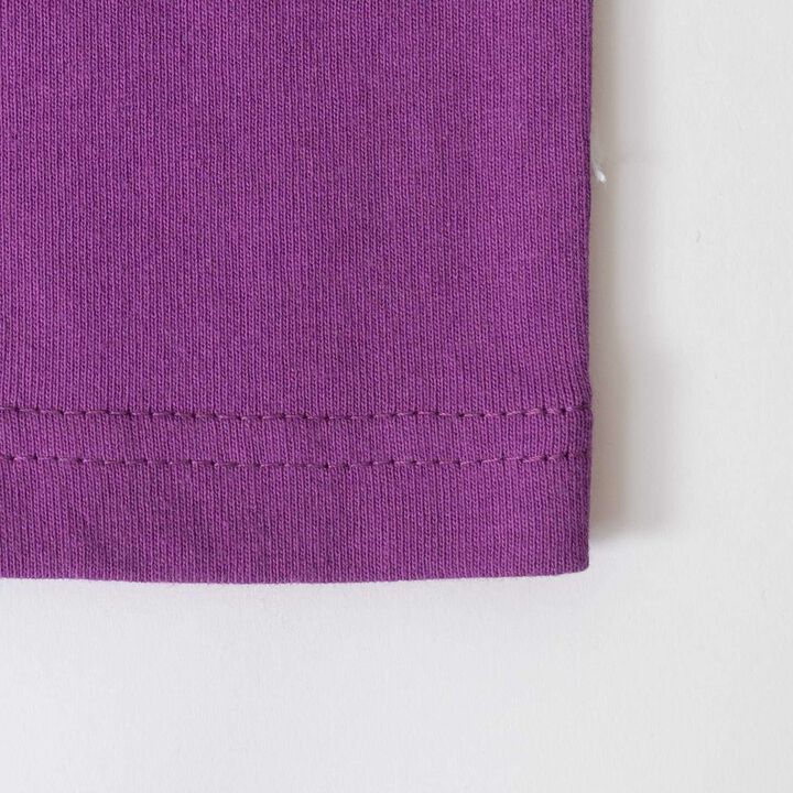 [USA Cotton] Chain Stitch Logo Wide Long Sleeve T-Shirt,Black, medium image number 9