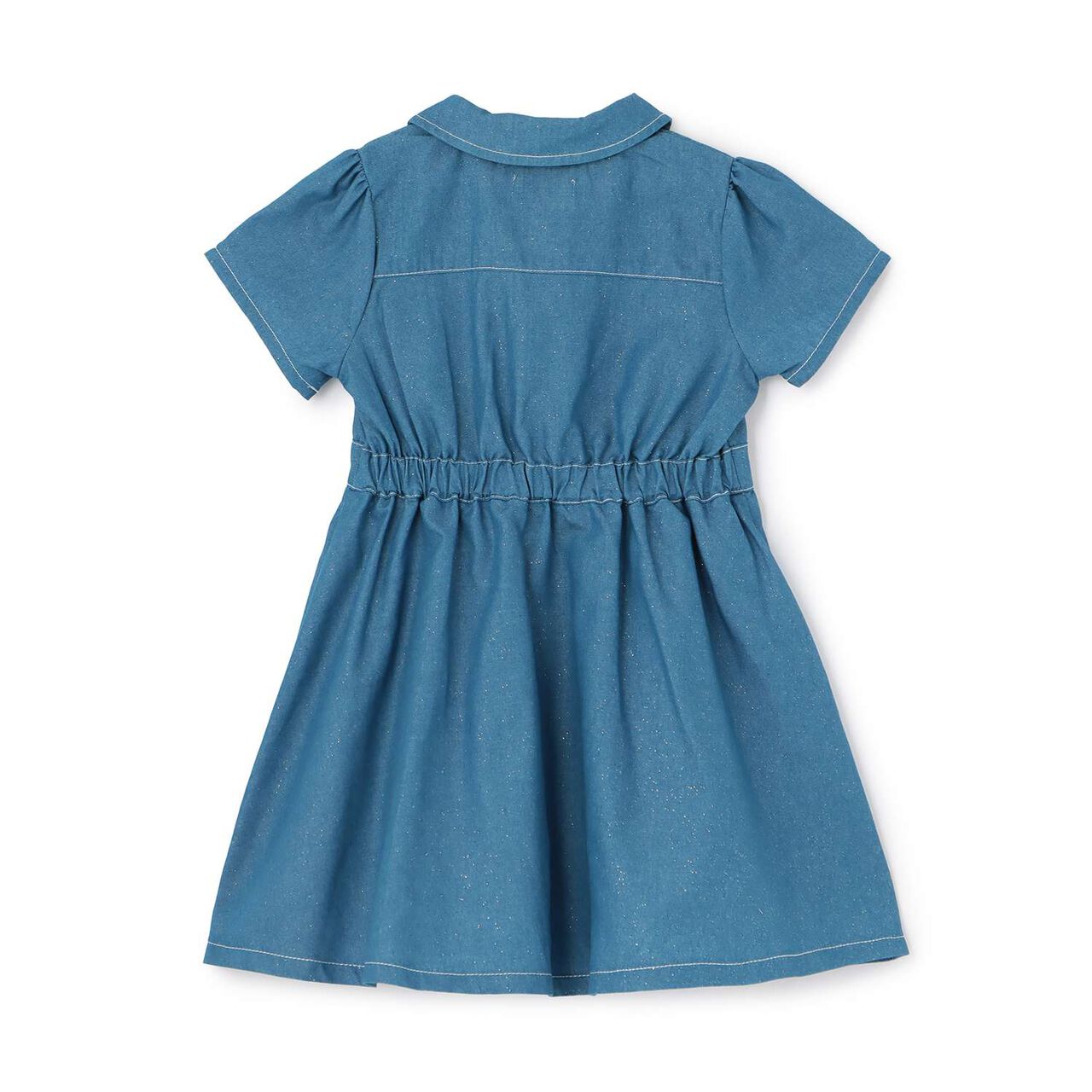 Lame Denim Shirt Dress,Blue, large image number 1