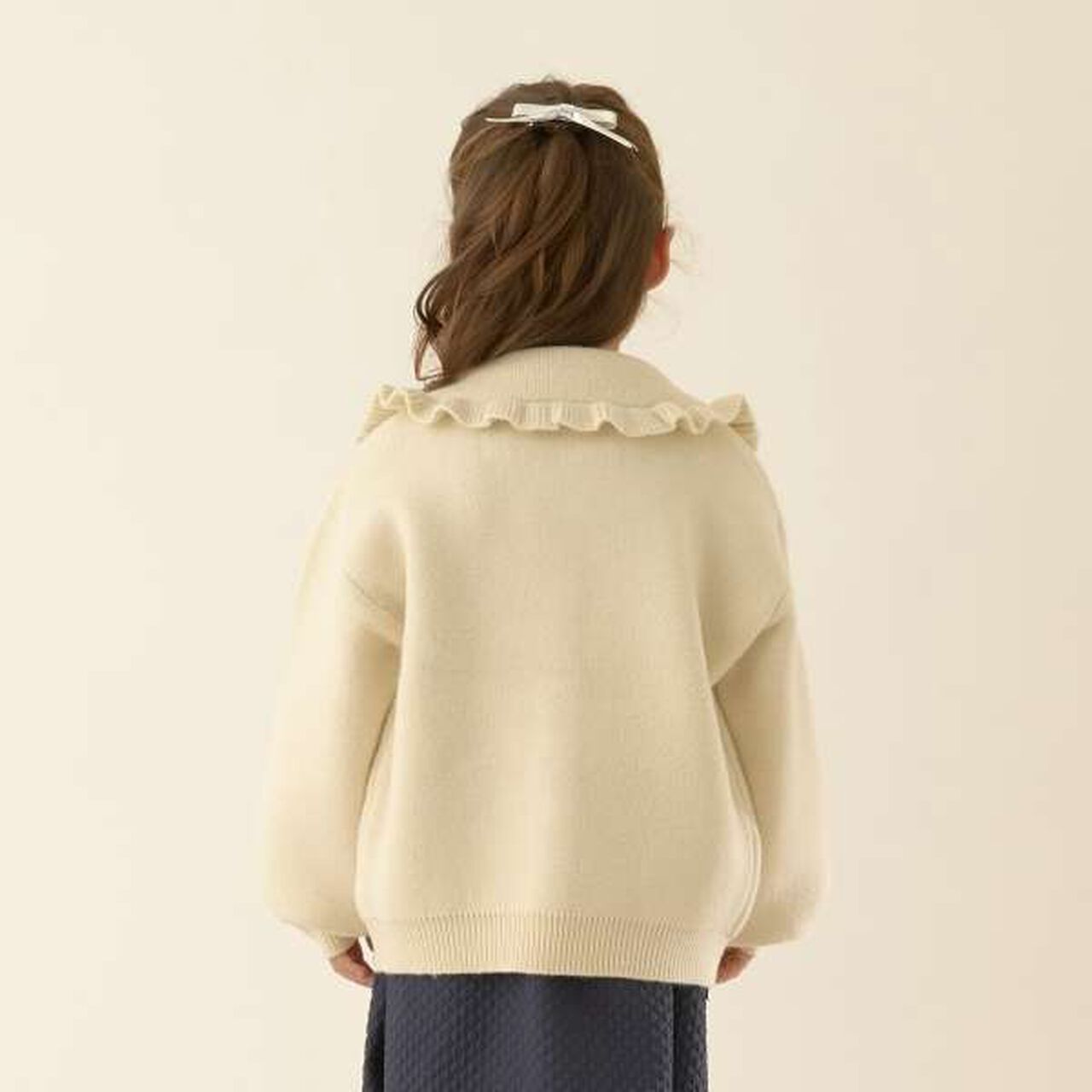 [Occasion] Frill Collar Cardigan,Cream, large image number 13