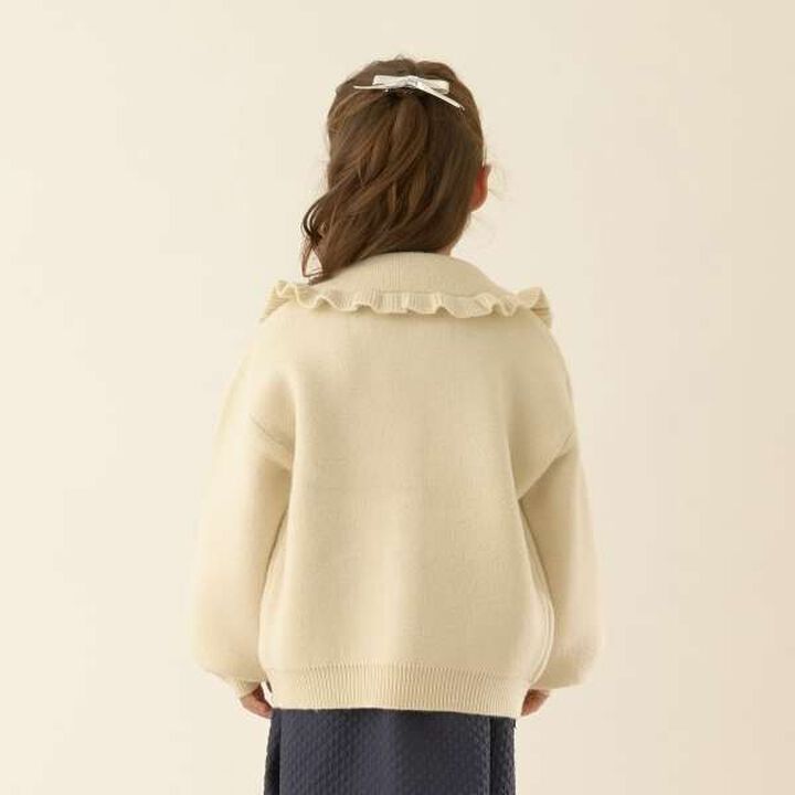 [Occasion] Frill Collar Cardigan,Cream, medium image number 13