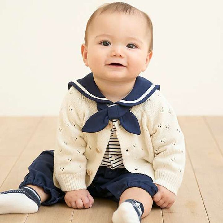 Needle Punch Cardigan,Ivory, medium image number 13