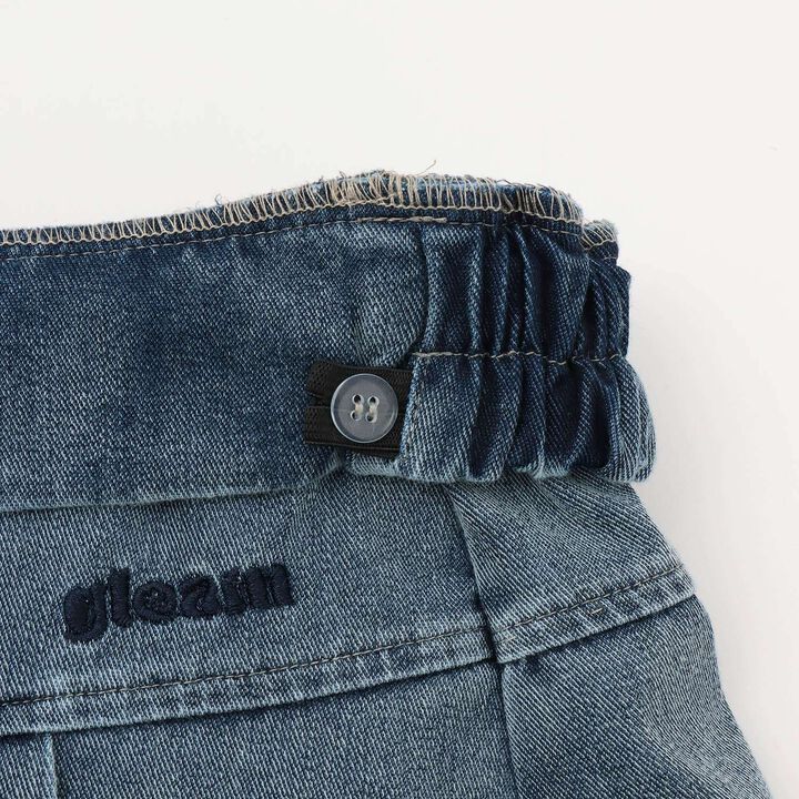 Denim-Like Cut Pleated Skirt,Gray, medium image number 9