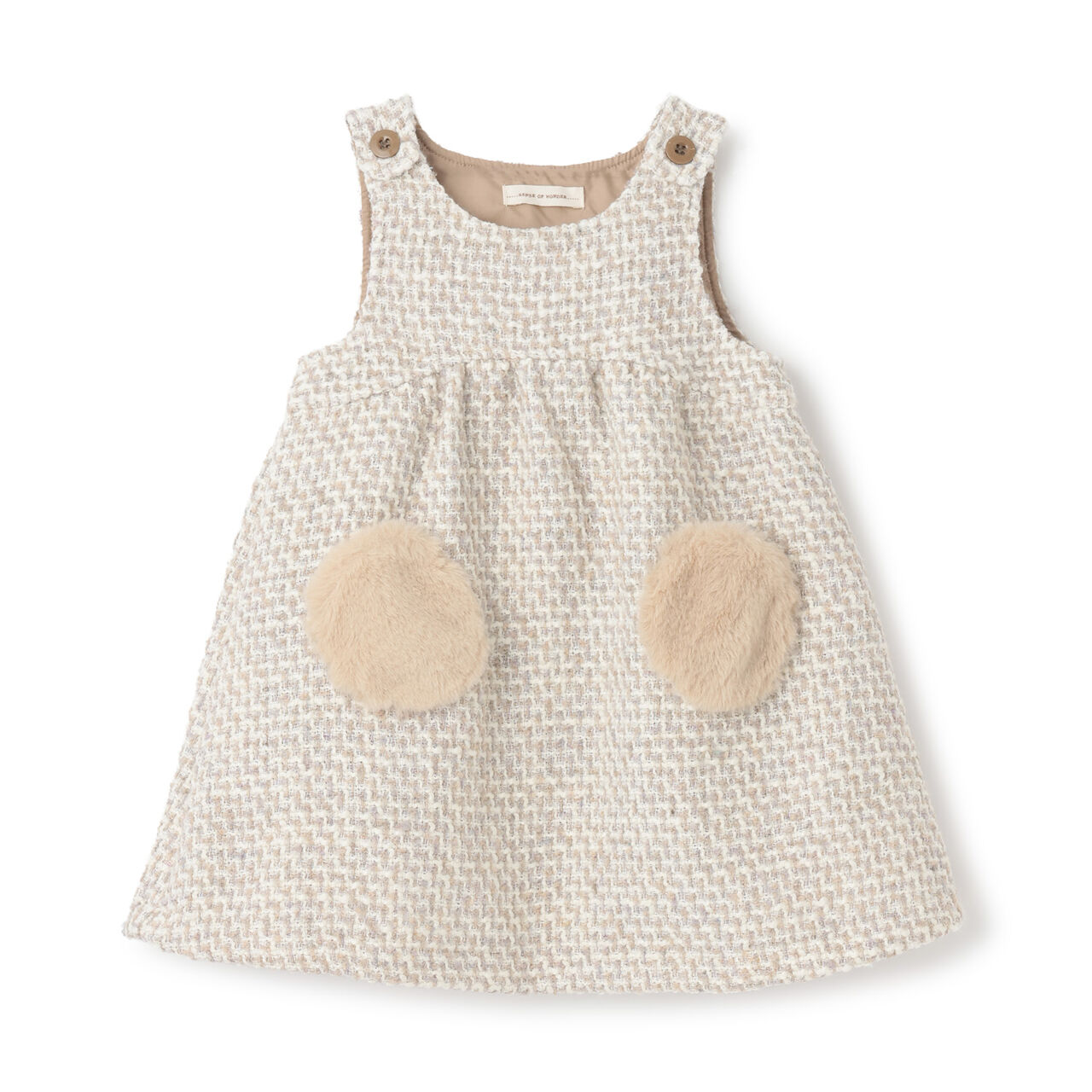 Roving Jumper Skirt,Beige, large image number 0