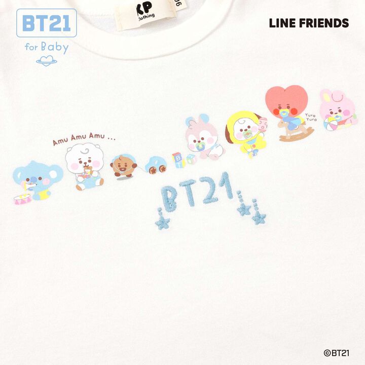 [BT21] Print & Embroidery Short Sleeve T-Shirt (Baby),Off white, medium image number 2
