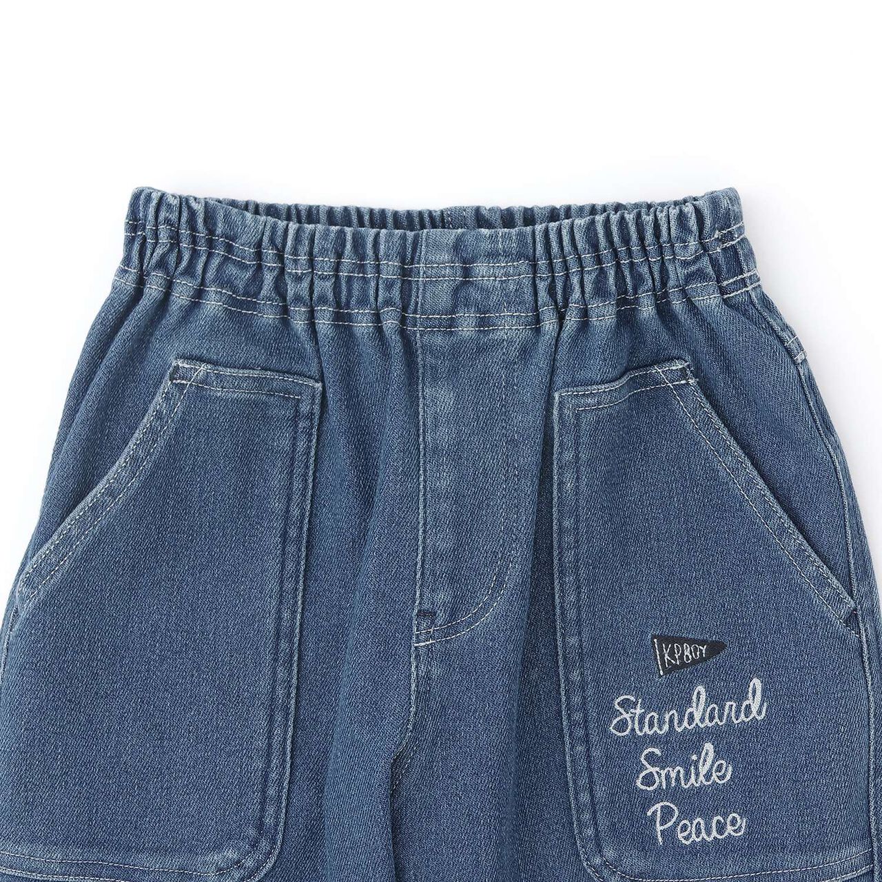 Stretch Denim Pants,Navy, large image number 2